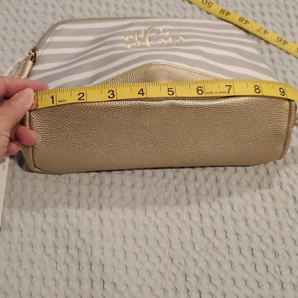 NWT Marleylilly Cosmetic Bag monogrammed JCE